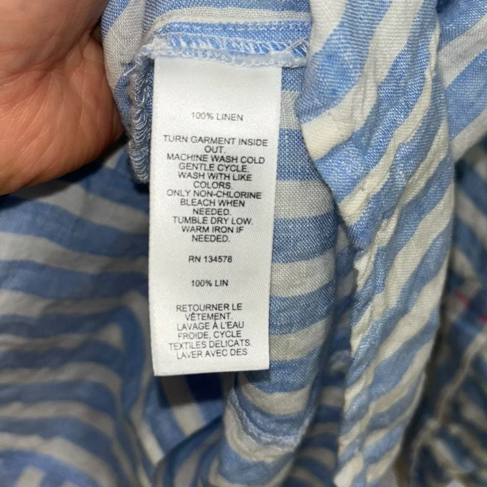 Vineyard vines 100% linen st Barths button down top - Picture 3 of 6